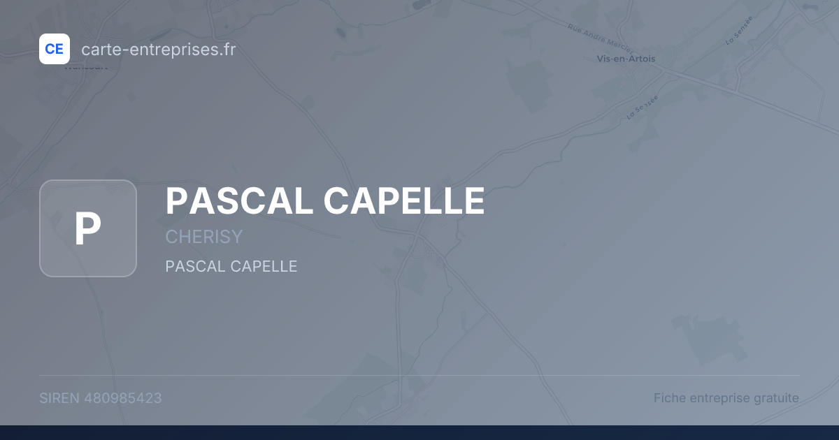 PASCAL CAPELLE — 480985423 — fiche entreprise