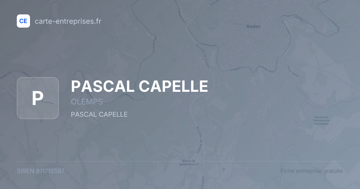 PASCAL CAPELLE — 911715597 — fiche entreprise