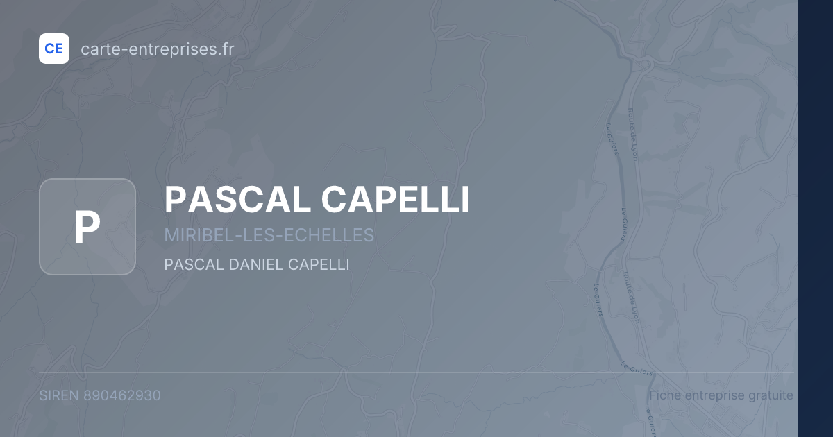 PASCAL CAPELLI — 890462930 — fiche entreprise