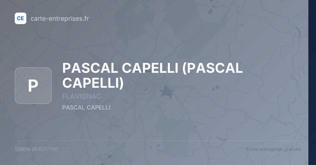 PASCAL CAPELLI — 951077791 — fiche entreprise