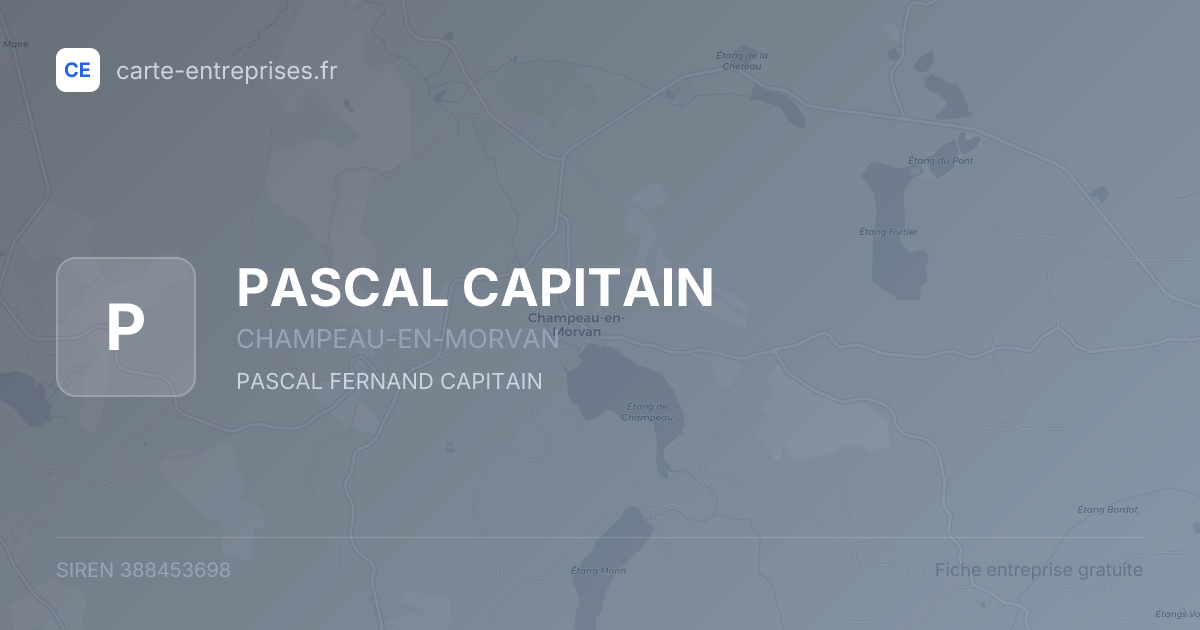 PASCAL CAPITAIN — 388453698 — fiche entreprise