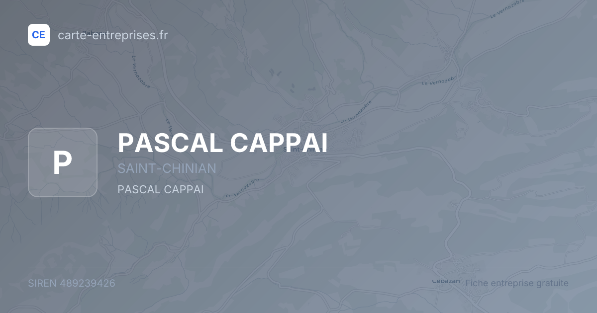 PASCAL CAPPAI — 489239426 — fiche entreprise
