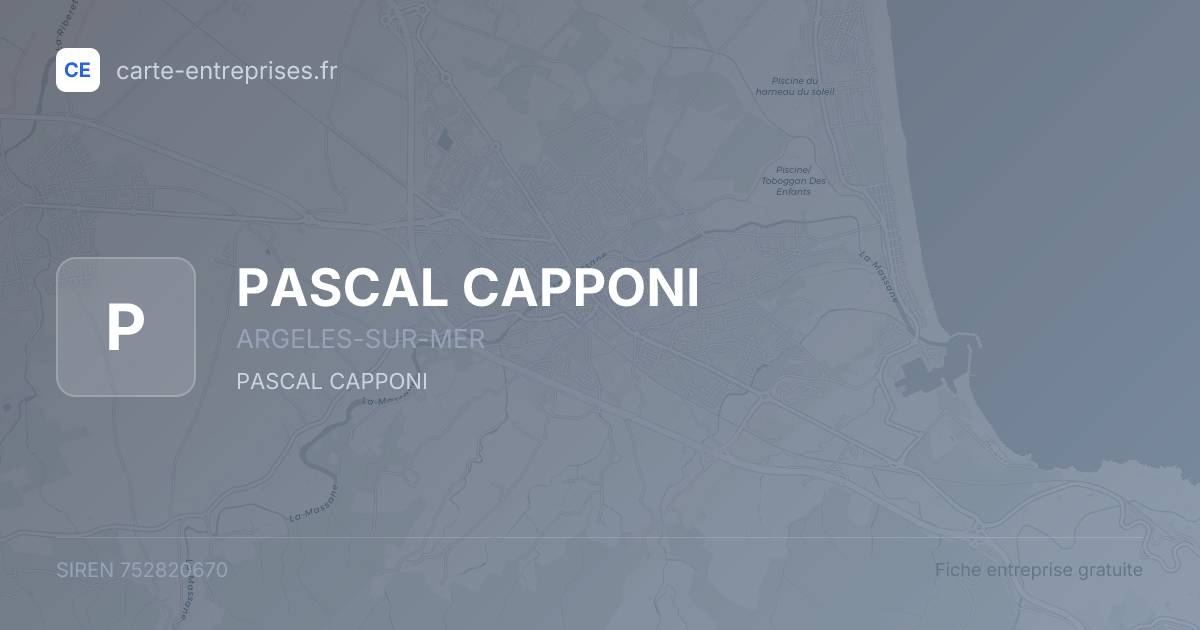PASCAL CAPPONI — 752820670 — fiche entreprise