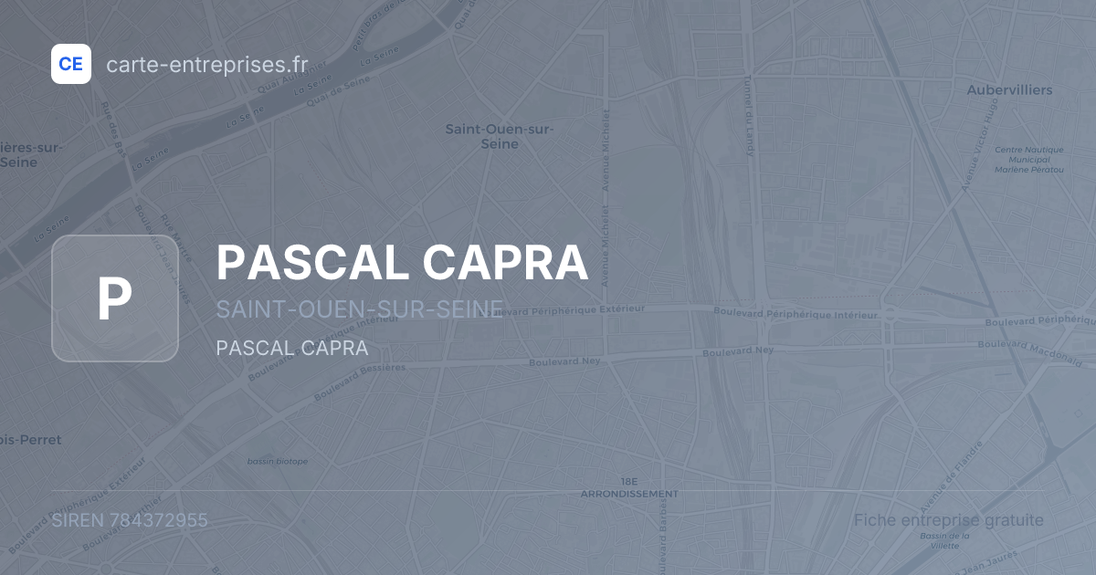 PASCAL CAPRA — 784372955 — fiche entreprise