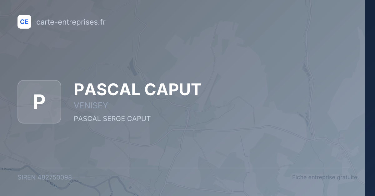 PASCAL CAPUT — 482750098 — fiche entreprise