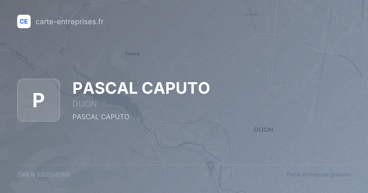 PASCAL CAPUTO — 520556366 — fiche entreprise