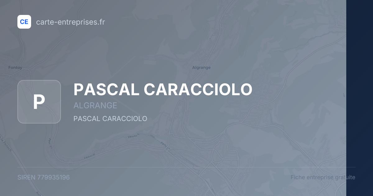 PASCAL CARACCIOLO — 779935196 — fiche entreprise
