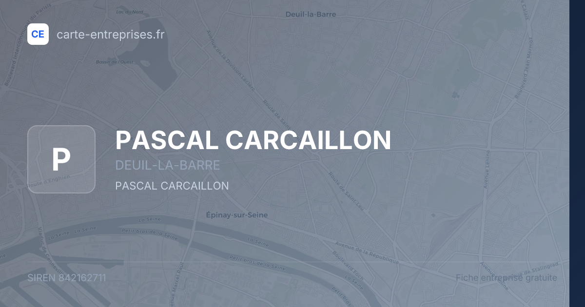 PASCAL CARCAILLON — 842162711 — fiche entreprise