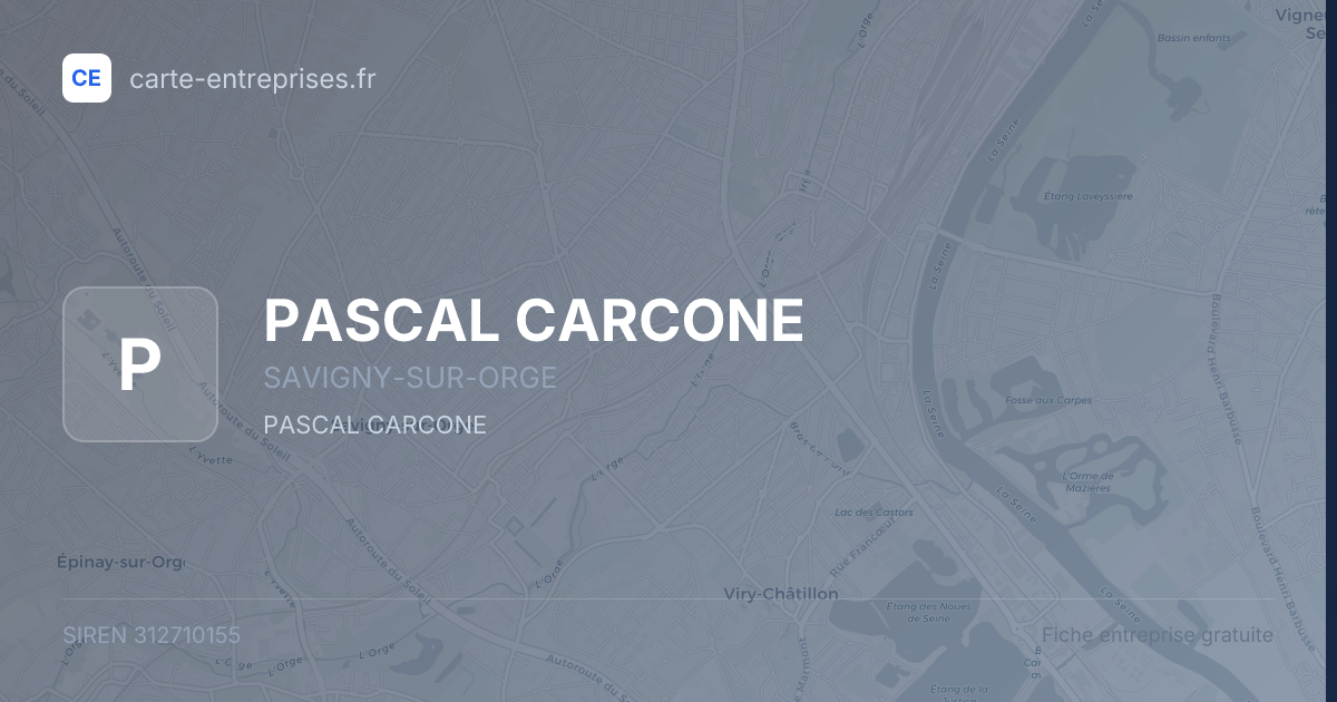 PASCAL CARCONE — 312710155 — fiche entreprise