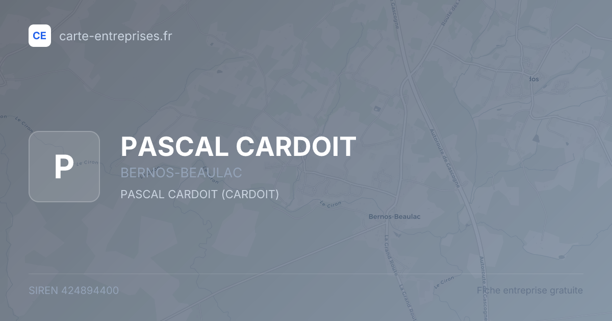 PASCAL CARDOIT — 424894400 — fiche entreprise