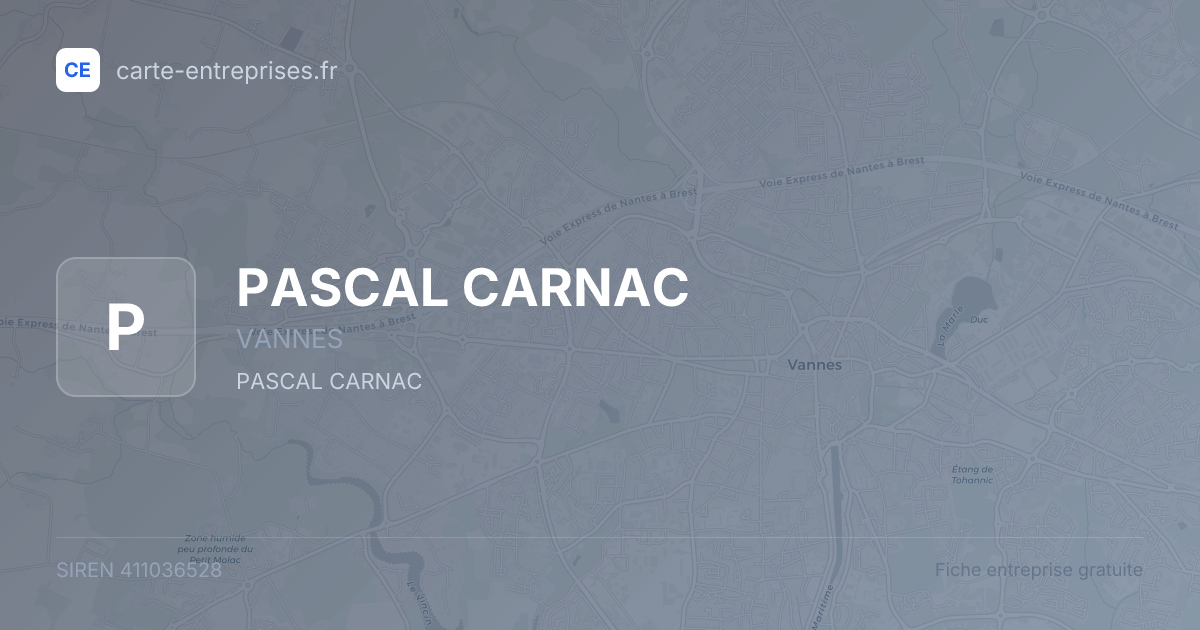 PASCAL CARNAC — 411036528 — fiche entreprise