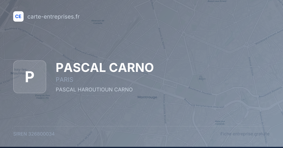 PASCAL CARNO — 326800034 — fiche entreprise