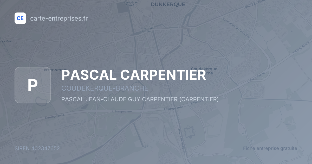 PASCAL CARPENTIER — 402347652 — fiche entreprise