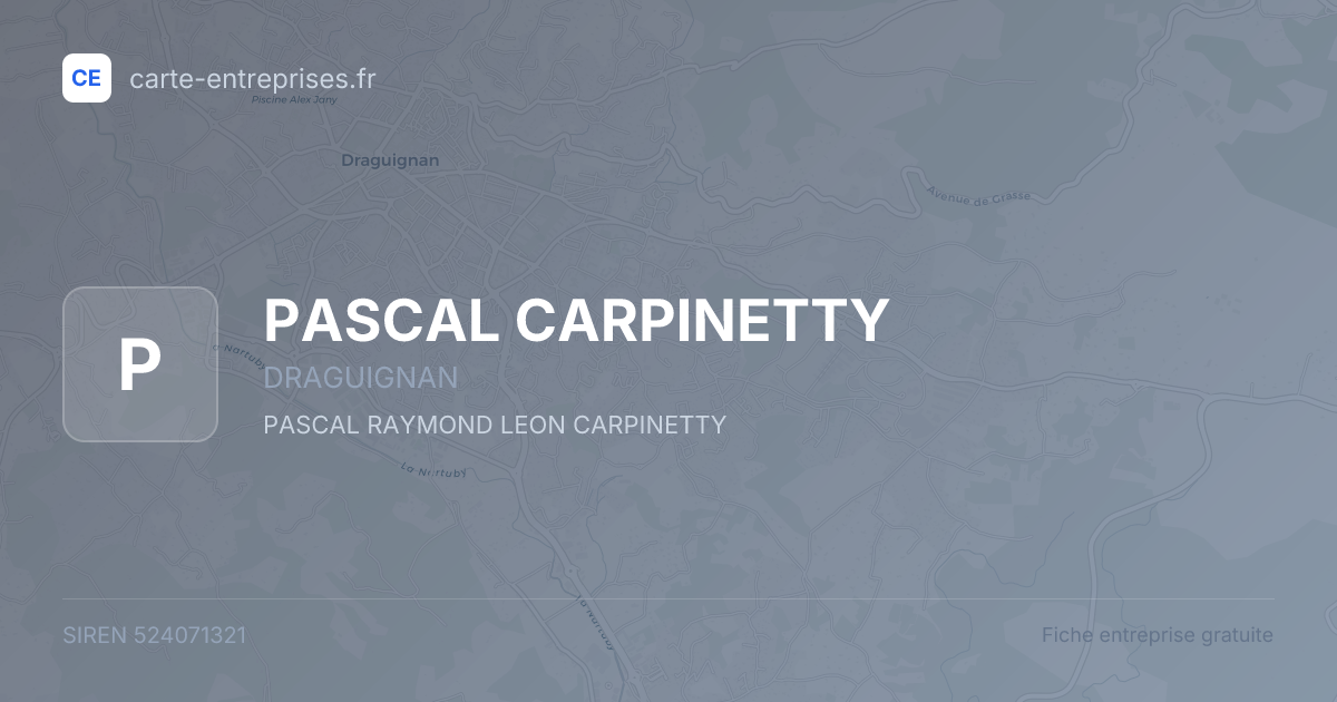 PASCAL CARPINETTY — 524071321 — fiche entreprise