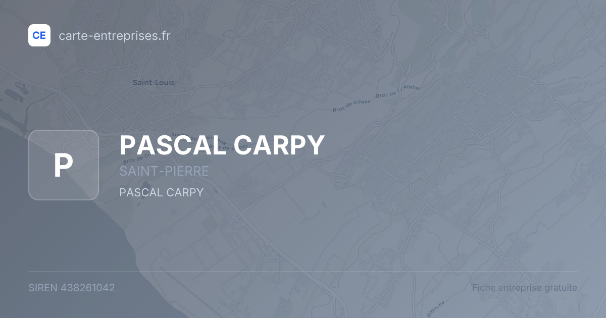 PASCAL CARPY — 438261042 — fiche entreprise