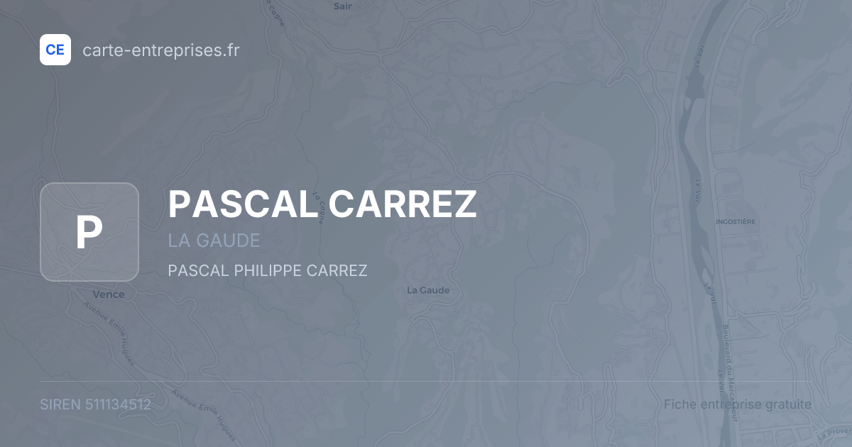 PASCAL CARREZ — 511134512 — fiche entreprise