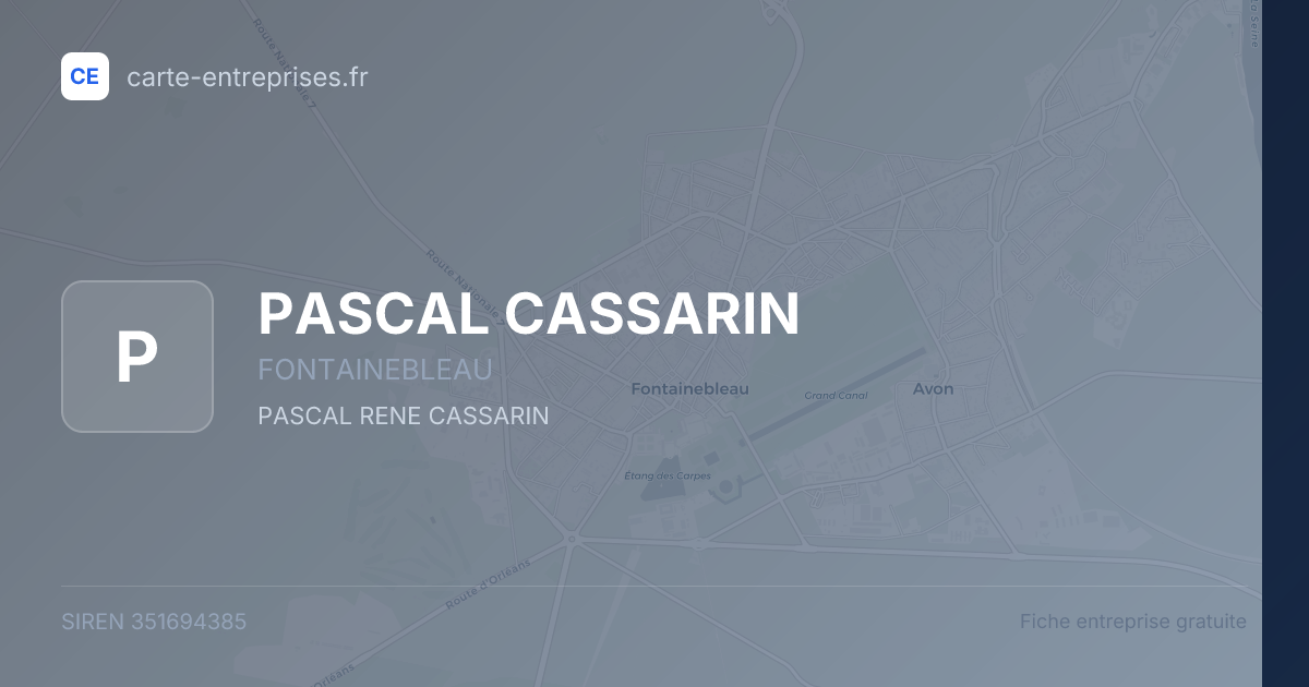 PASCAL CASSARIN — 351694385 — fiche entreprise