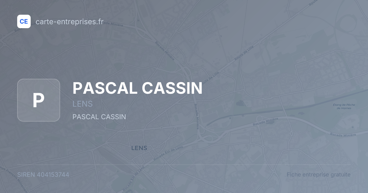 PASCAL CASSIN — 404153744 — fiche entreprise