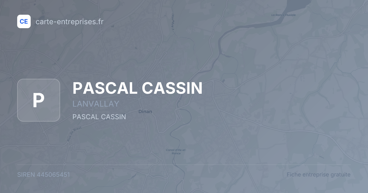 PASCAL CASSIN — 445065451 — fiche entreprise