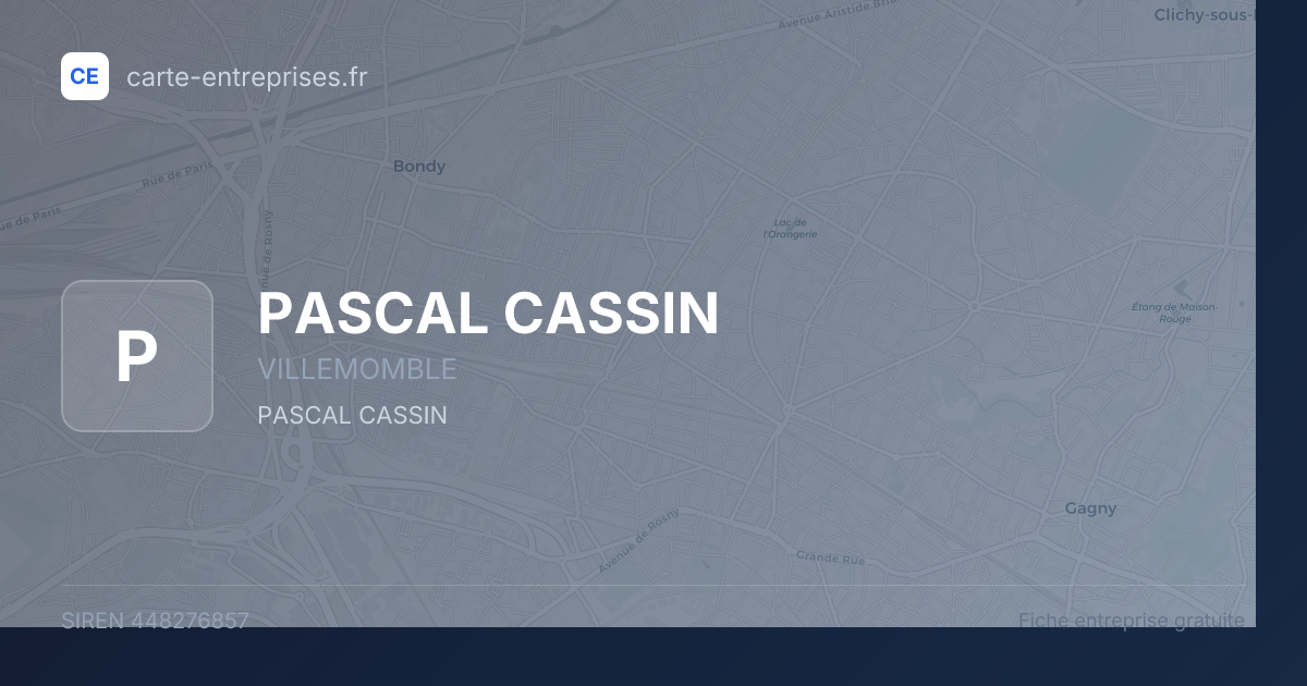 PASCAL CASSIN — 448276857 — fiche entreprise