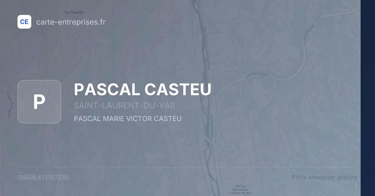 PASCAL CASTEU — 413107285 — fiche entreprise