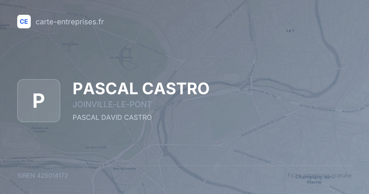 PASCAL CASTRO — 425014172 — fiche entreprise