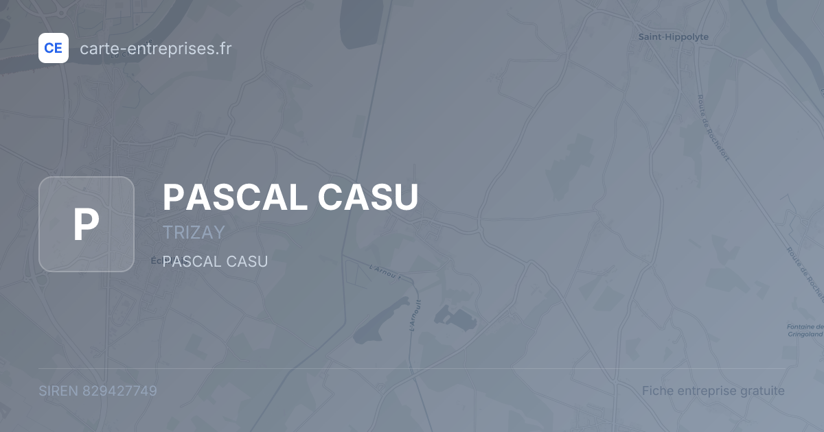 PASCAL CASU — 829427749 — fiche entreprise