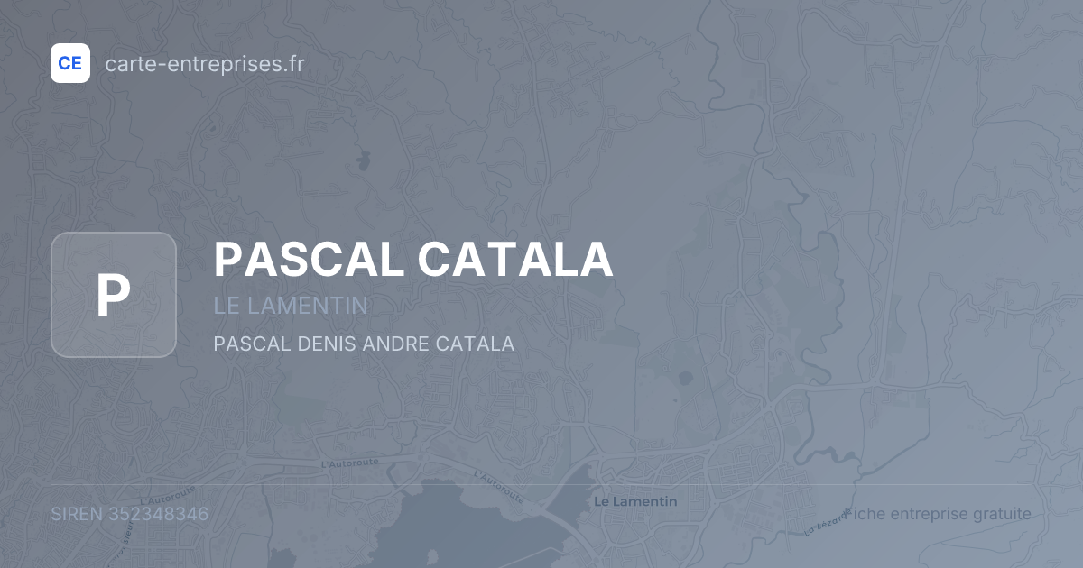 PASCAL CATALA — 352348346 — fiche entreprise