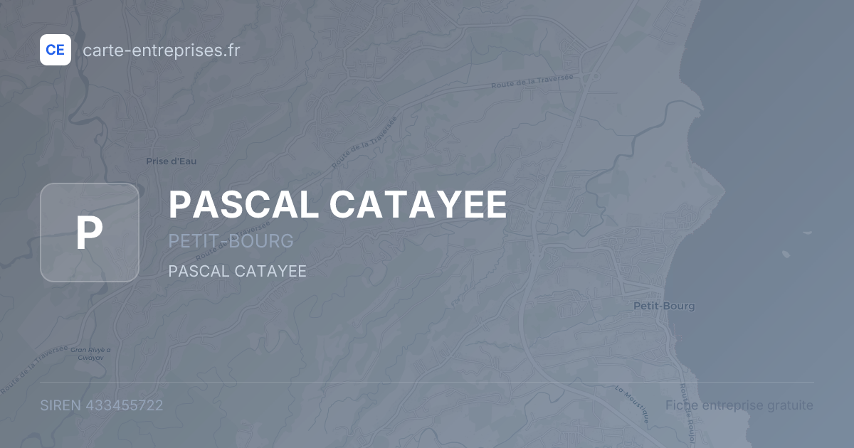 PASCAL CATAYEE — 433455722 — fiche entreprise