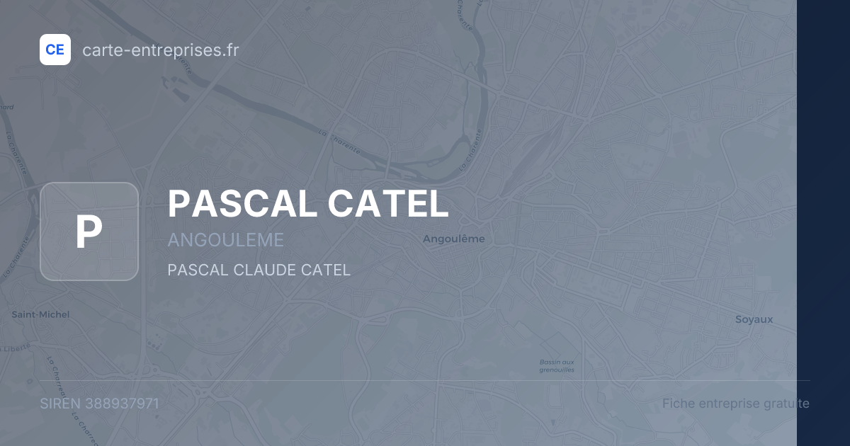PASCAL CATEL — 388937971 — fiche entreprise