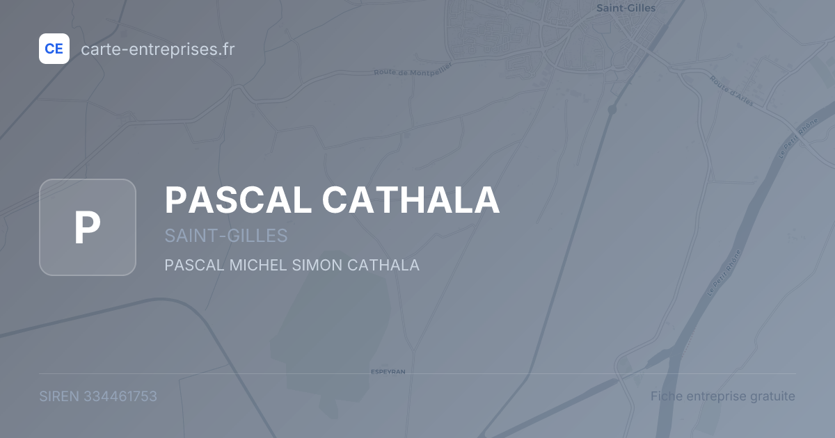 PASCAL CATHALA — 334461753 — fiche entreprise