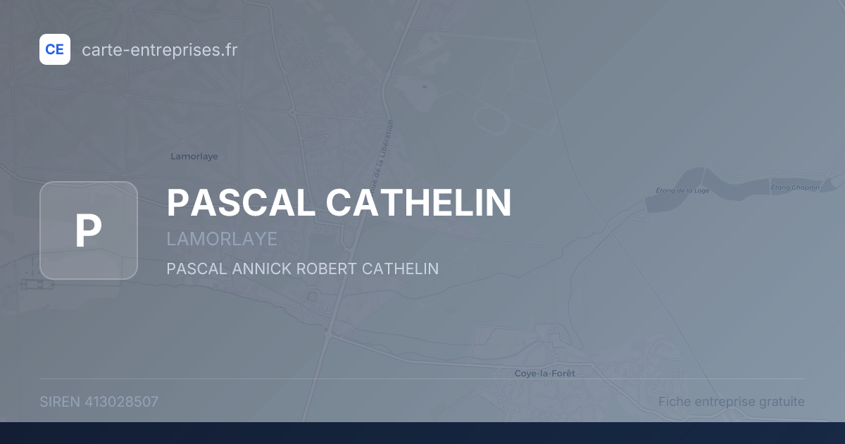 PASCAL CATHELIN — 413028507 — fiche entreprise