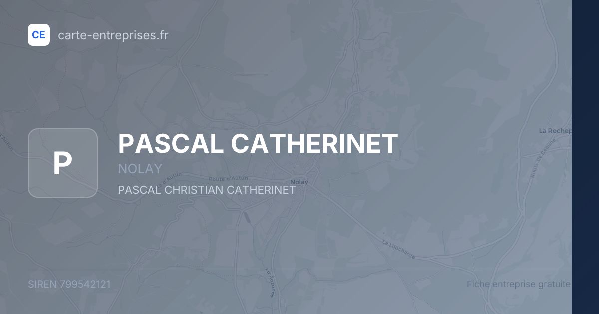 PASCAL CATHERINET — 799542121 — fiche entreprise