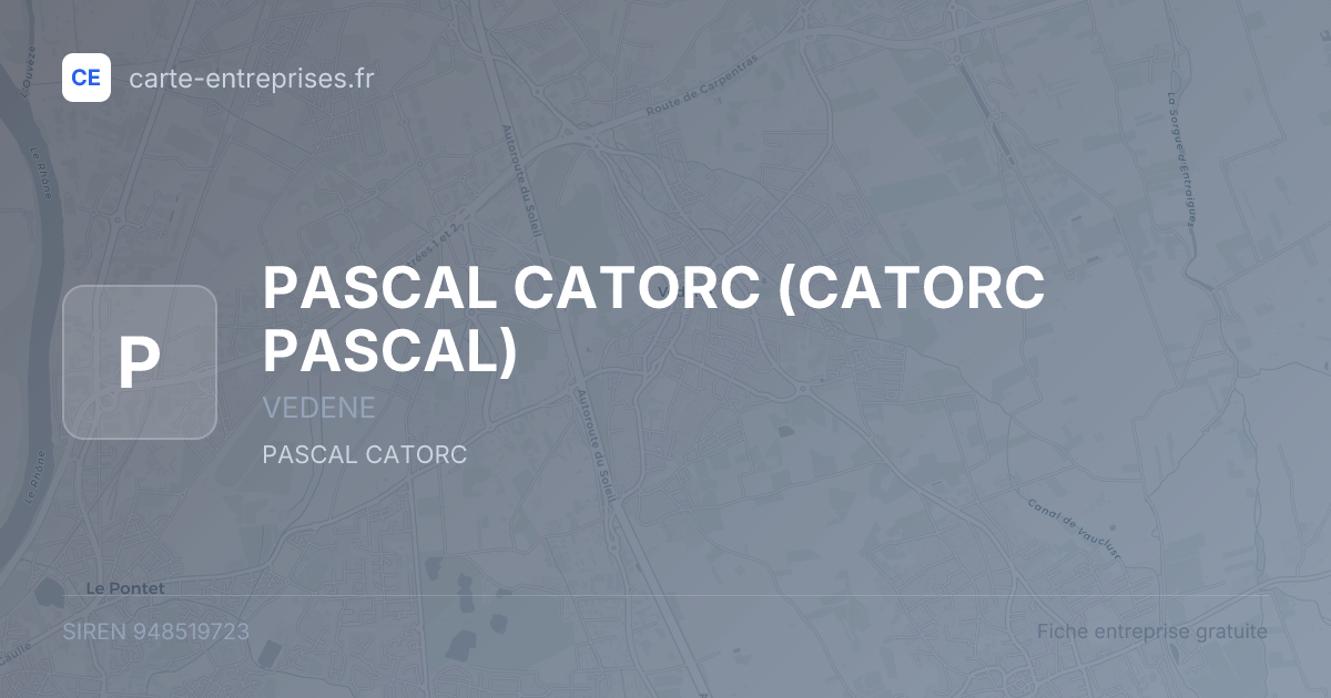 PASCAL CATORC (CATORC PASCAL) — 948519723 — fiche entreprise