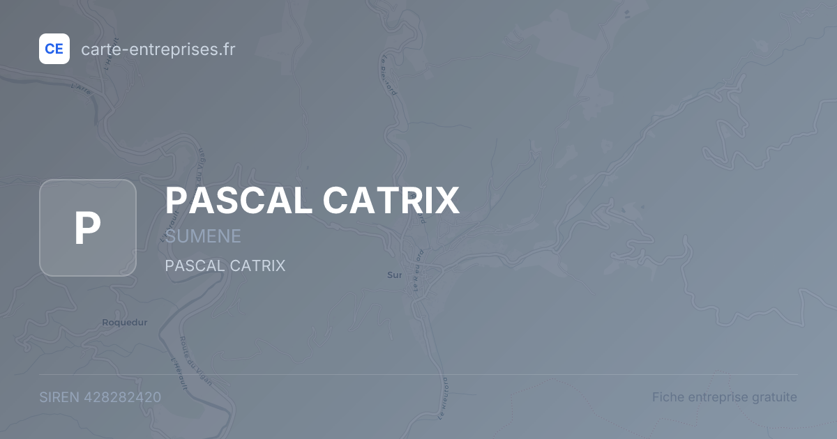 PASCAL CATRIX — 428282420 — fiche entreprise