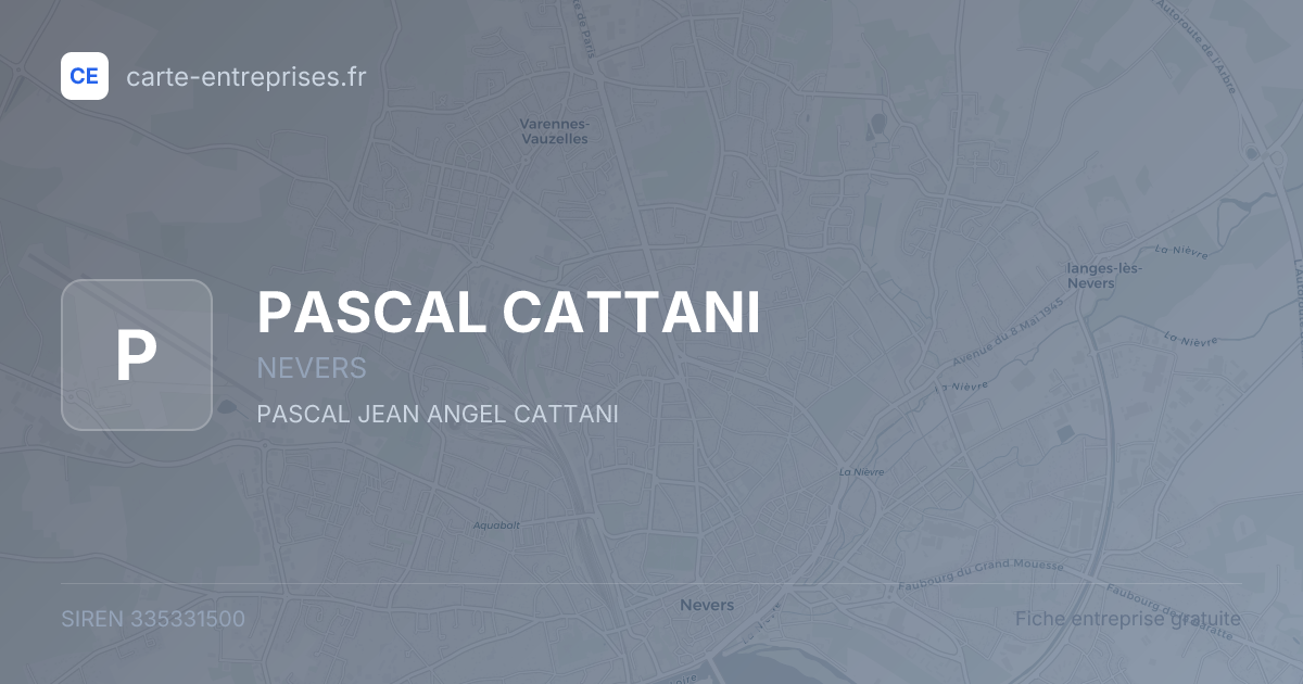 PASCAL CATTANI — 335331500 — fiche entreprise
