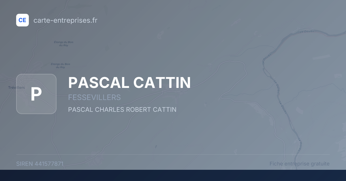 PASCAL CATTIN — 441577871 — fiche entreprise