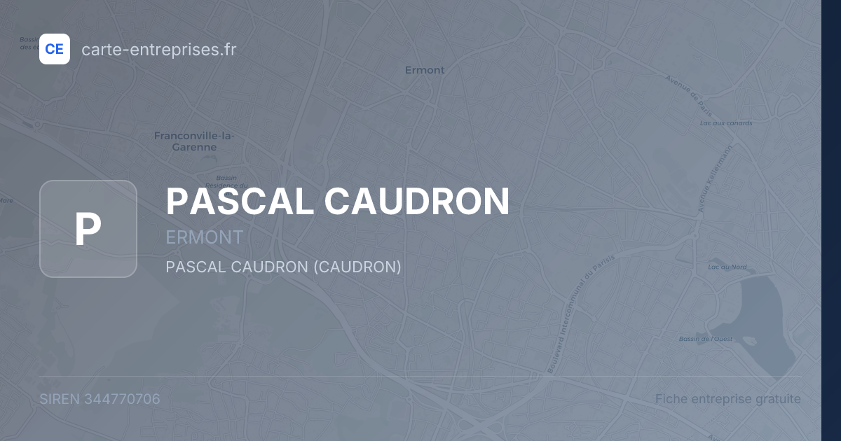 PASCAL CAUDRON — 344770706 — fiche entreprise