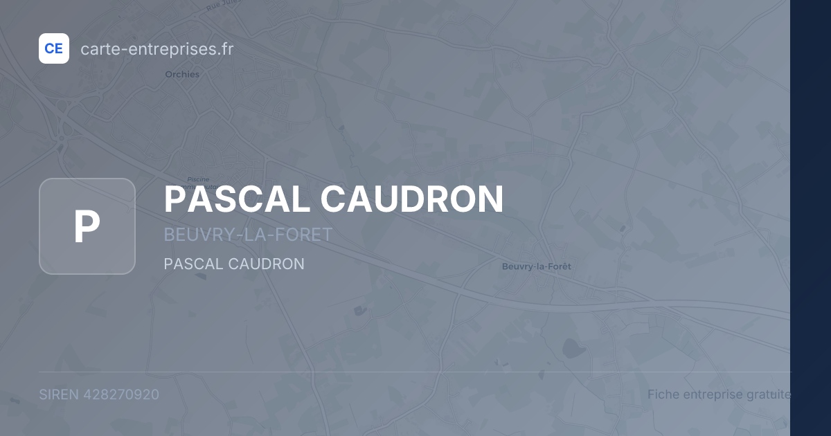 PASCAL CAUDRON — 428270920 — fiche entreprise