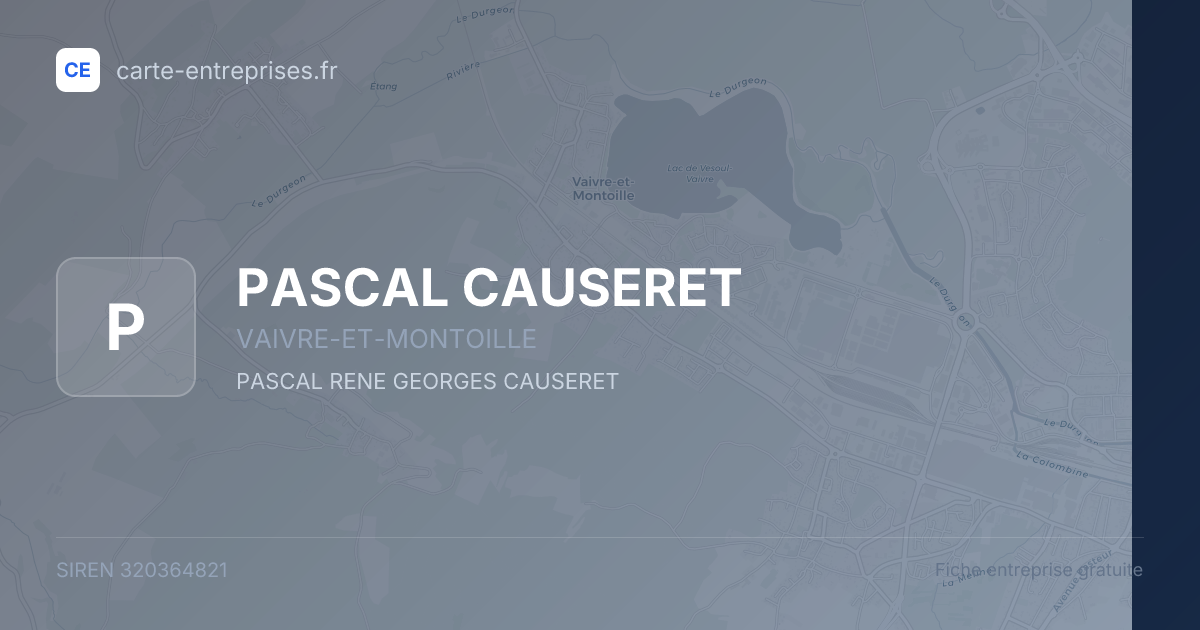PASCAL CAUSERET — 320364821 — fiche entreprise