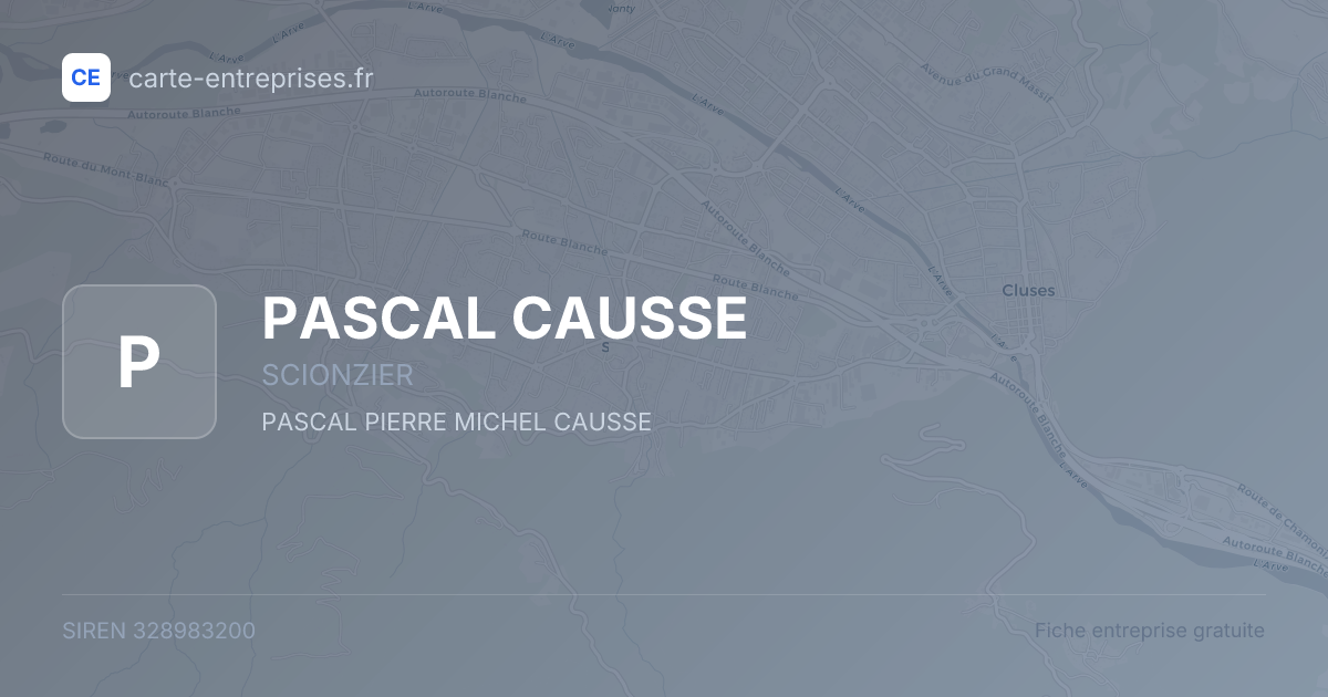 PASCAL CAUSSE — 328983200 — fiche entreprise