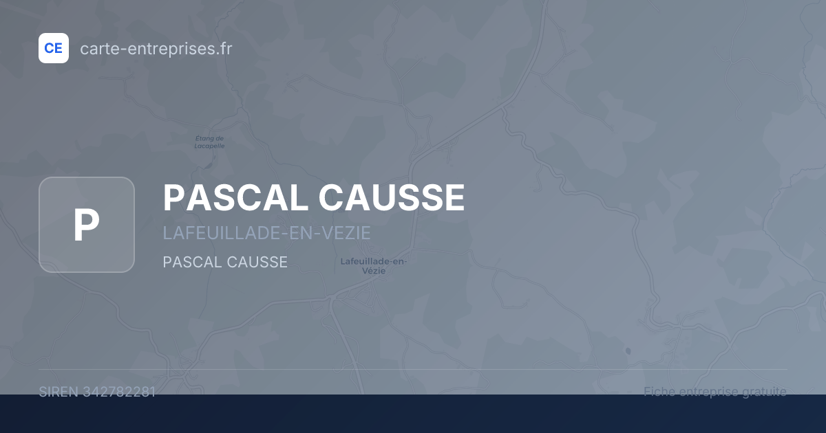 PASCAL CAUSSE — 342782281 — fiche entreprise