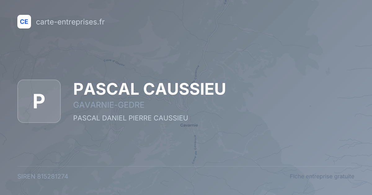 PASCAL CAUSSIEU — 815281274 — fiche entreprise