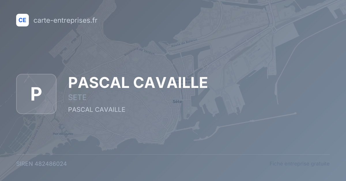 PASCAL CAVAILLE — 482486024 — fiche entreprise