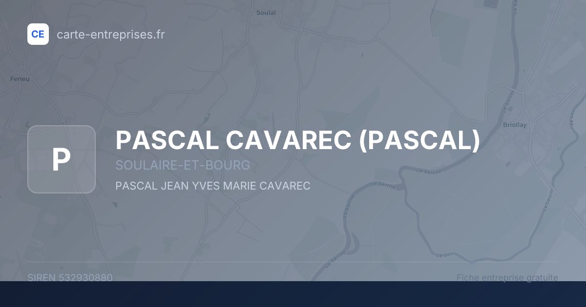 PASCAL CAVAREC (PASCAL) — 532930880 — fiche entreprise