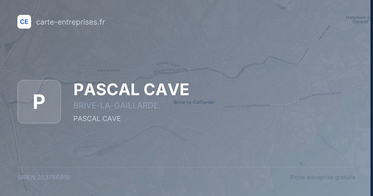 PASCAL CAVE — 353786916 — fiche entreprise