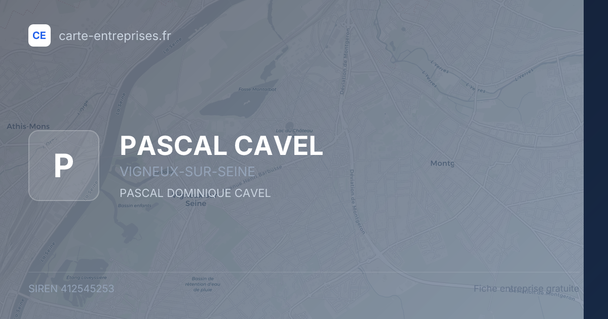 PASCAL CAVEL — 412545253 — fiche entreprise