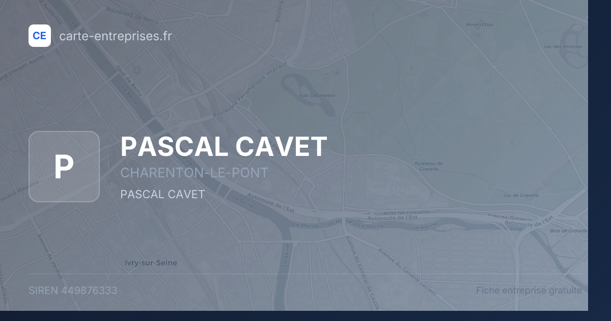 PASCAL CAVET — 449876333 — fiche entreprise