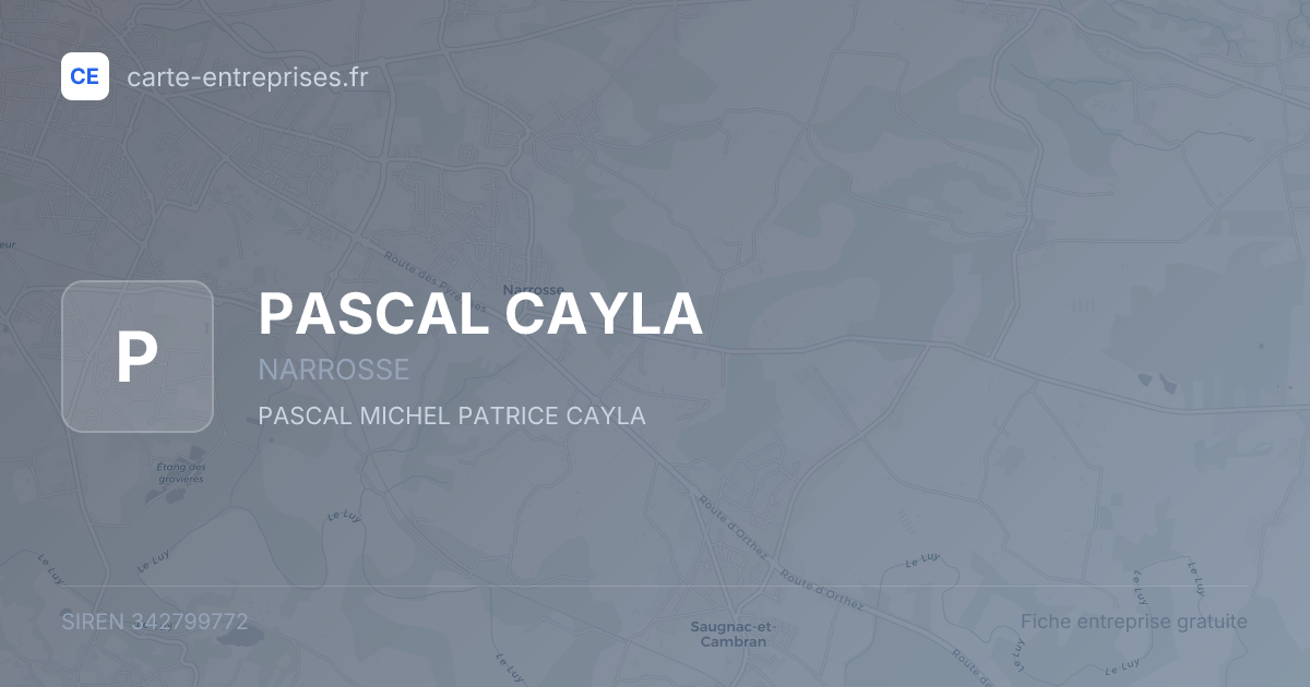 PASCAL CAYLA — 342799772 — fiche entreprise