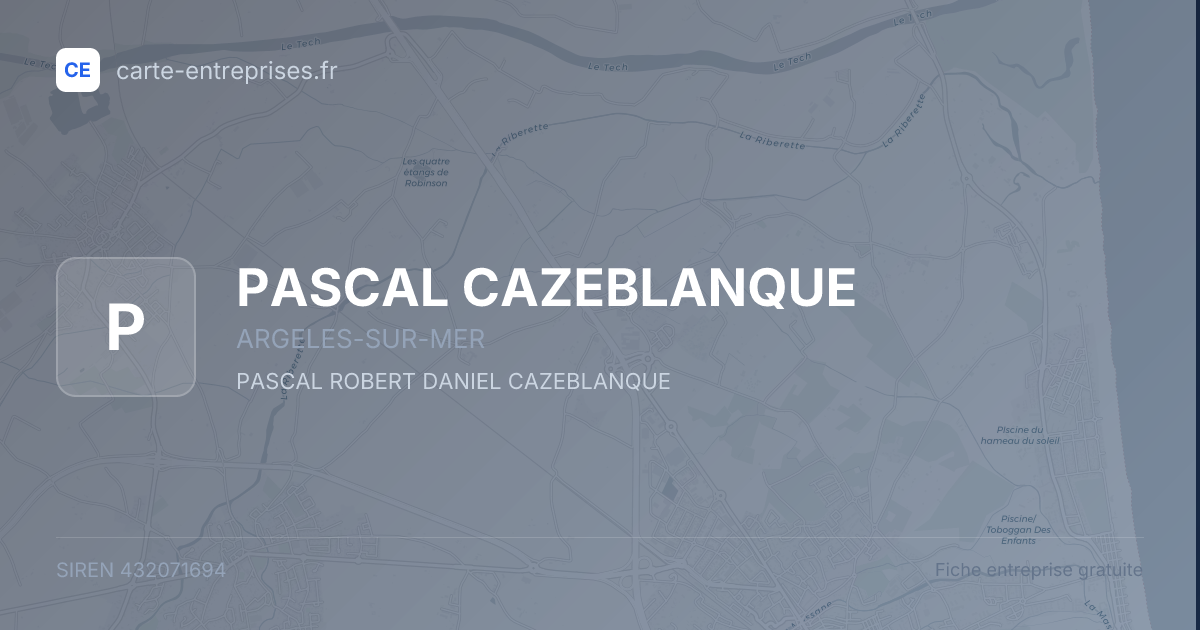PASCAL CAZEBLANQUE — 432071694 — fiche entreprise